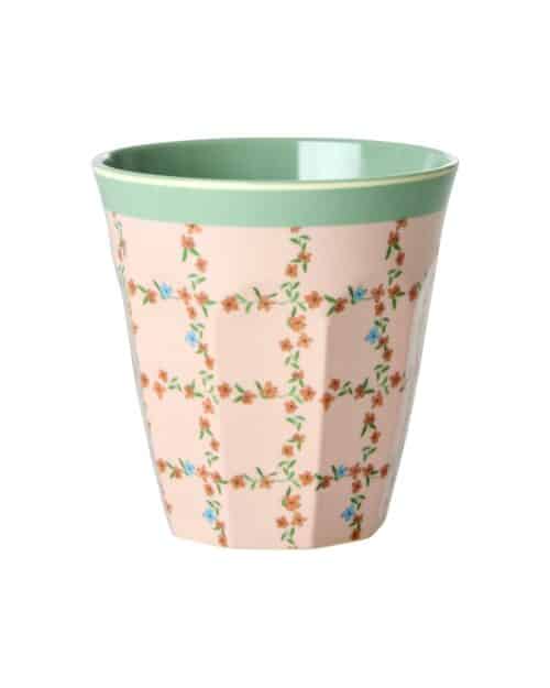 Rice melamine beker Checkered Stencil