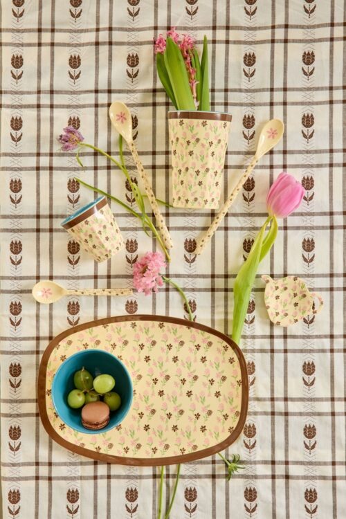 Rice melamine beker Hacienda Flower