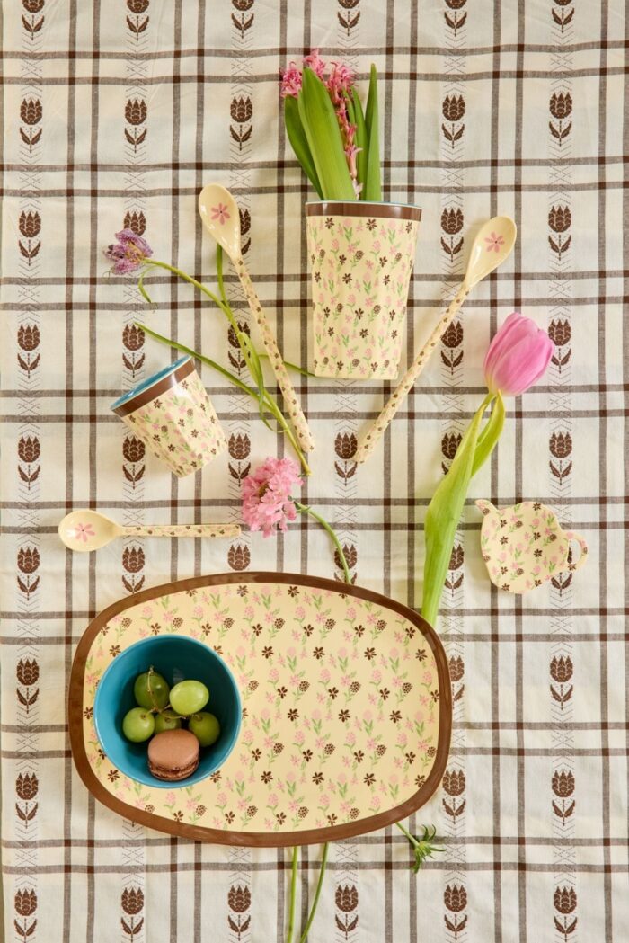 Rice melamine beker Hacienda Flower