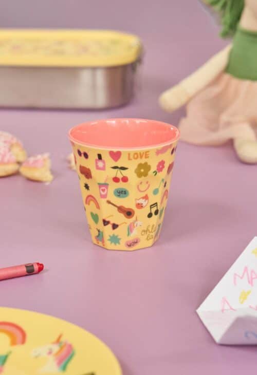 Rice melamine cup Unicorn Love Print