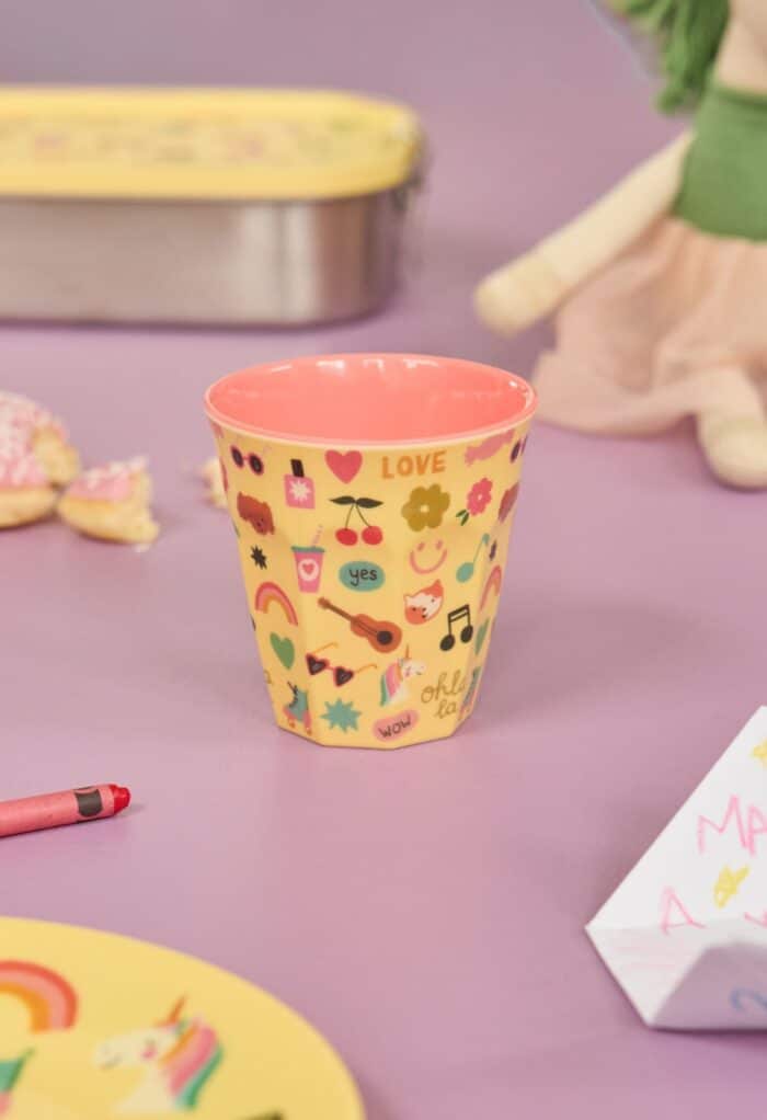 Rice melamine cup Unicorn Love Print