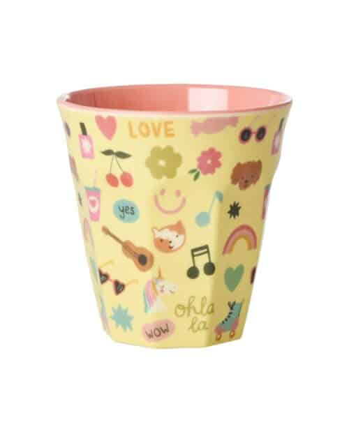 Rice melamine cup Unicorn Love Print