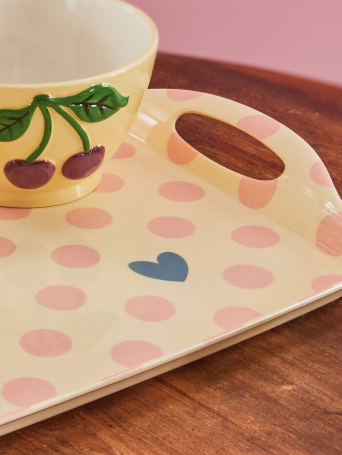 Rice melamine dienblad Dots
