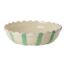 Rice Pie Dish Large streep groen