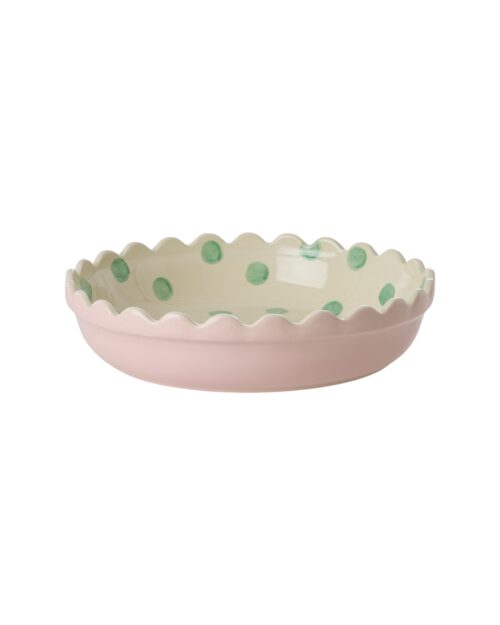 Rice Pie Dish Stip Stip groen