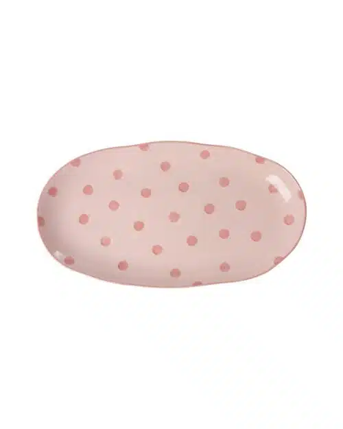 Rice serveerschaal Stip roze/koraal