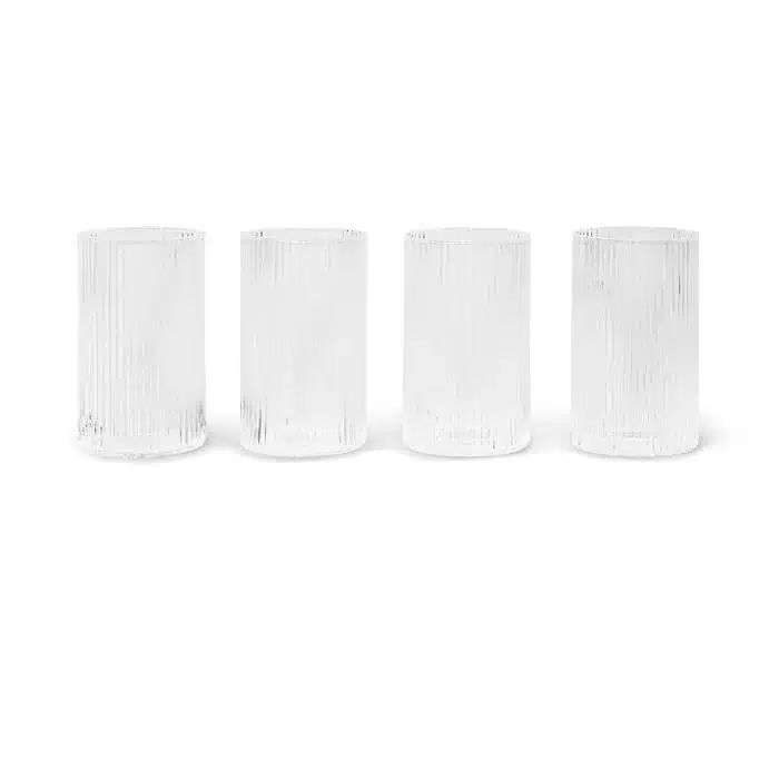 Ripple Verrines glaasjes - set/4 Clear