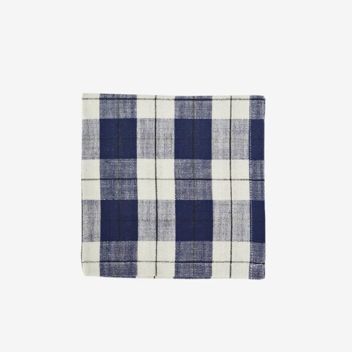 Set/4 Servetten Ruit blauw