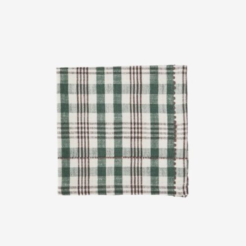 Set/4 Servetten Ruit groen