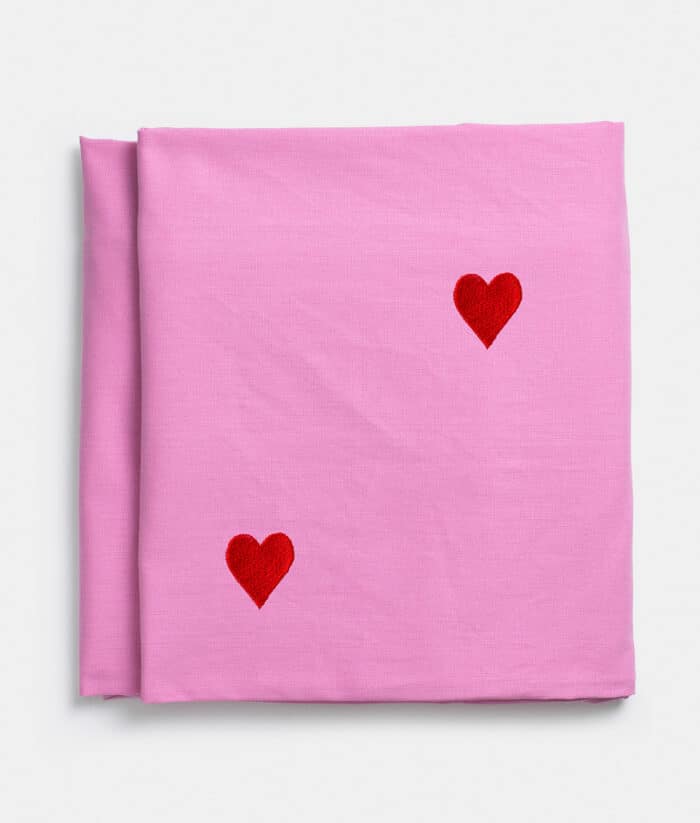 Tafelkleed Pink Hearts 2.5m