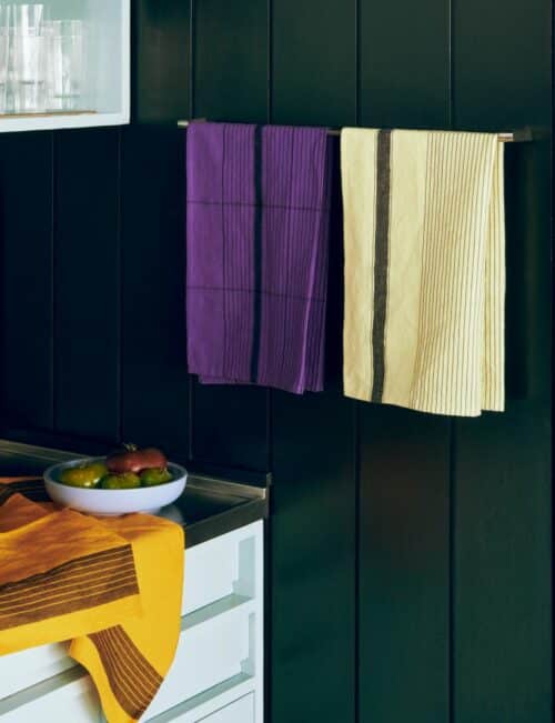 Theedoek Linear Soft Yellow