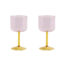 Tint Wine Glass set/2 Pink&Yellow