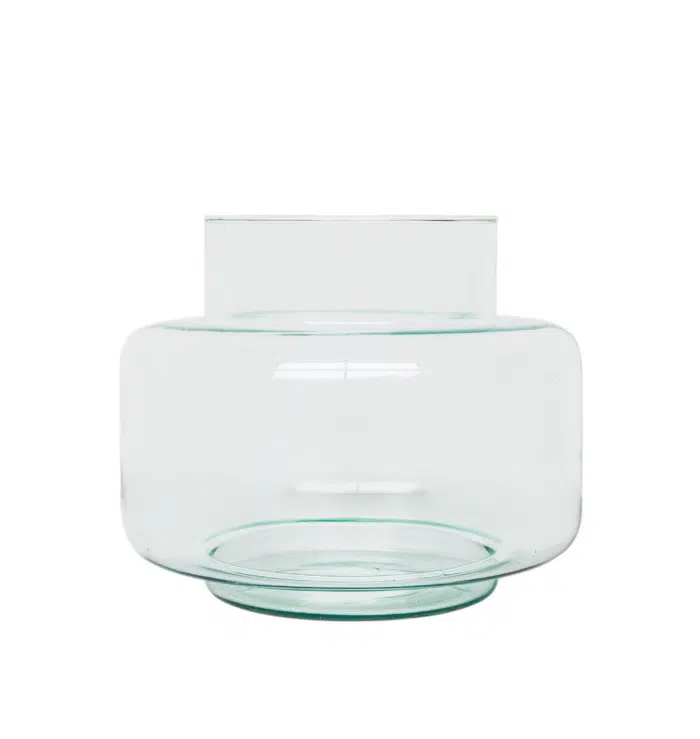 Vaas transparant gerecycled glas