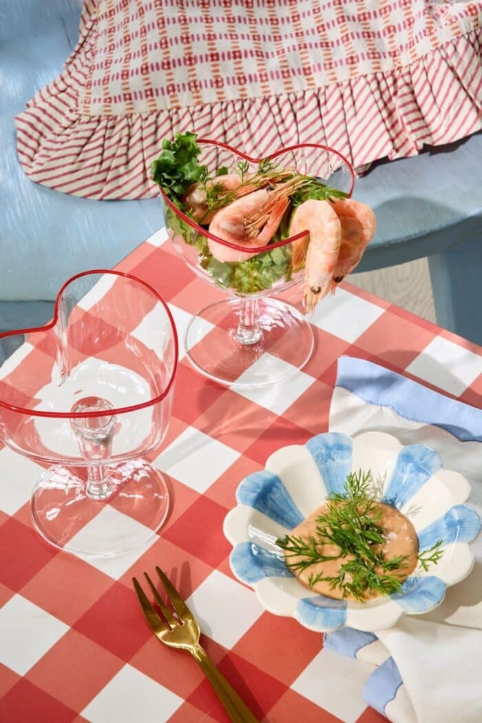 Champagne Coupe Heart rood
