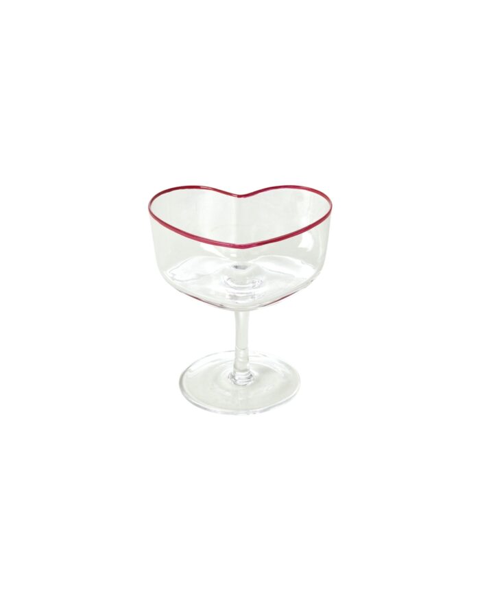 Champagne Coupe Heart rood