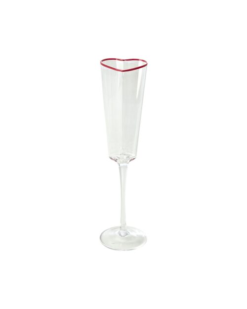 Champagne Glas Heart rood