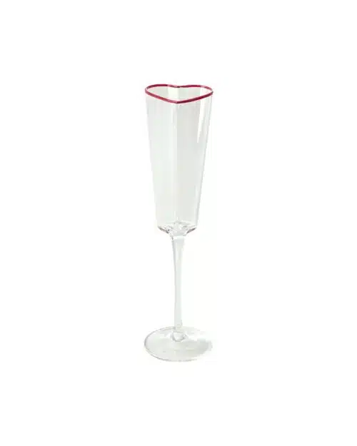 Champagne Glas Heart rood