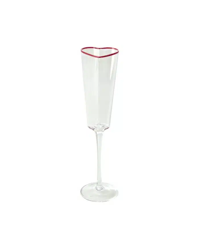 Champagne Glas Heart rood