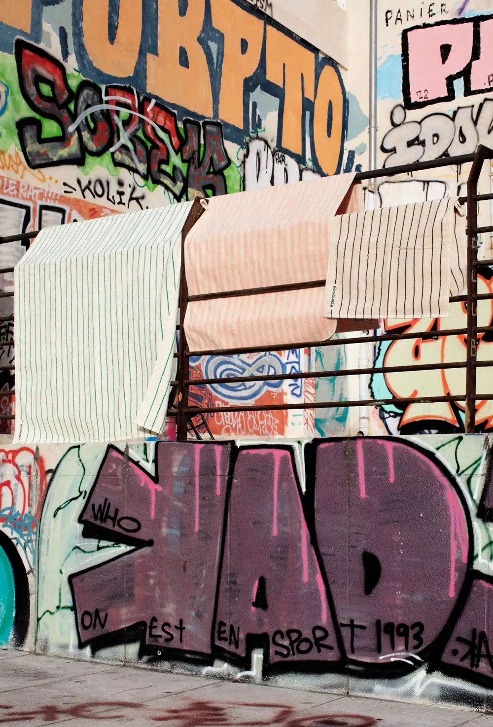 Naram Handdoek PureWhite&Grass