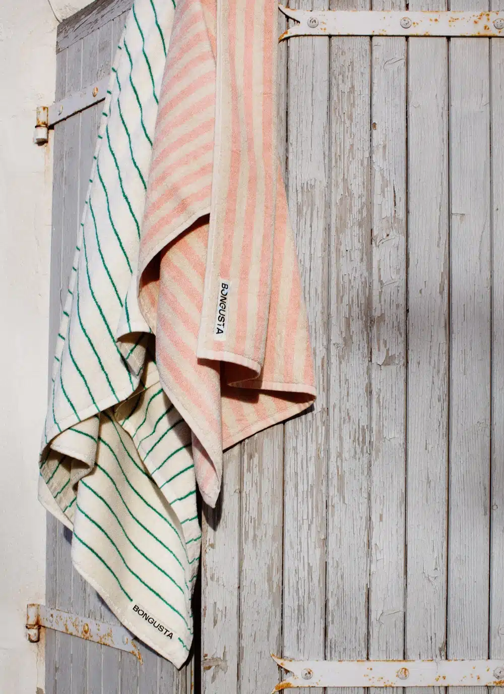 Naram Handdoek PureWhite&Grass