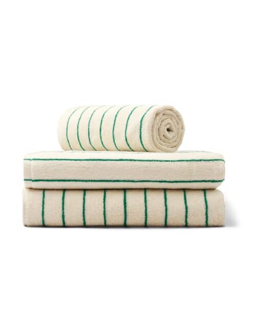 Naram Handdoek PureWhite&Grass