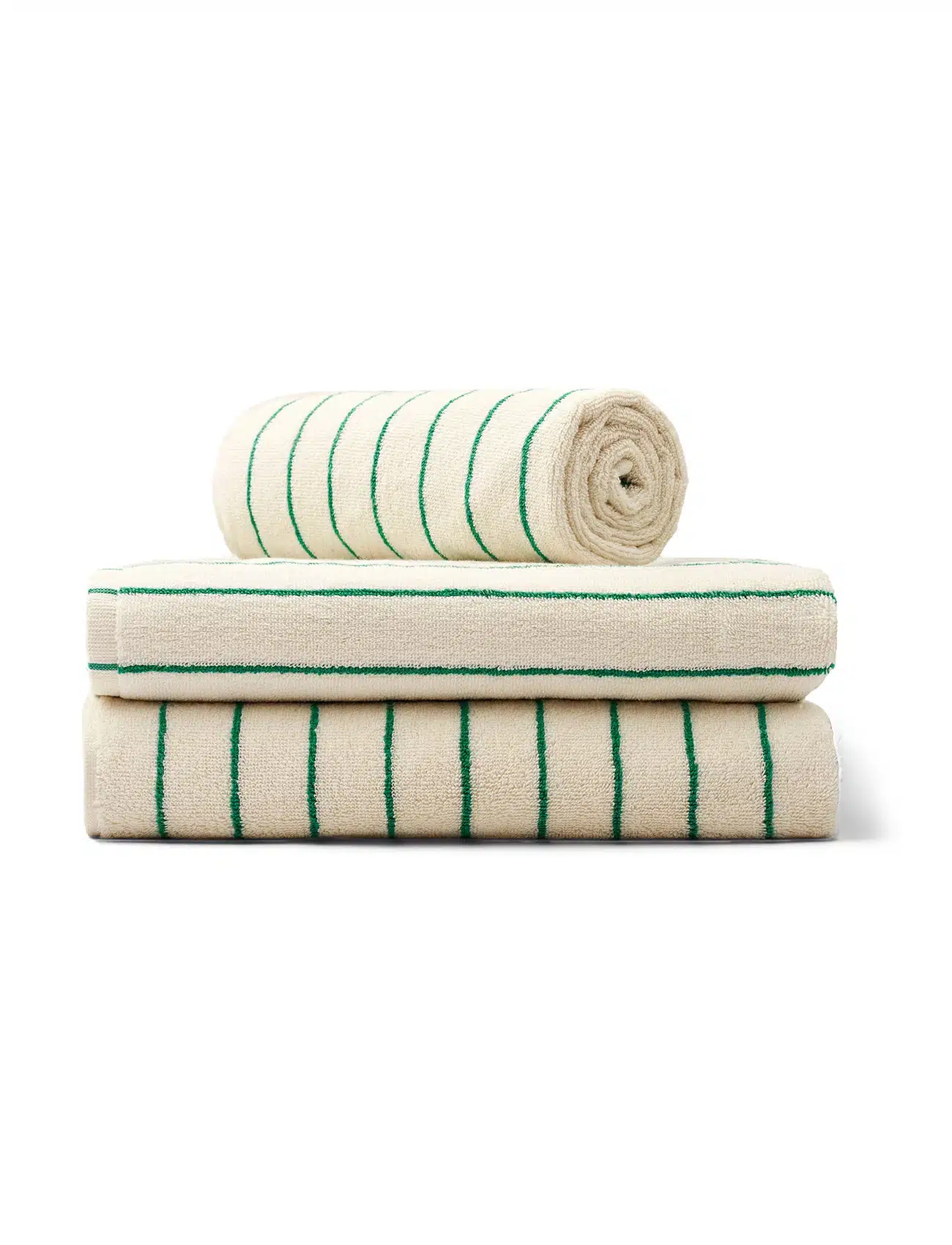 Naram Handdoek PureWhite&Grass