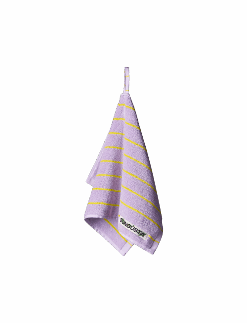 Naram Handdoek small Lilac & Neon Yellow