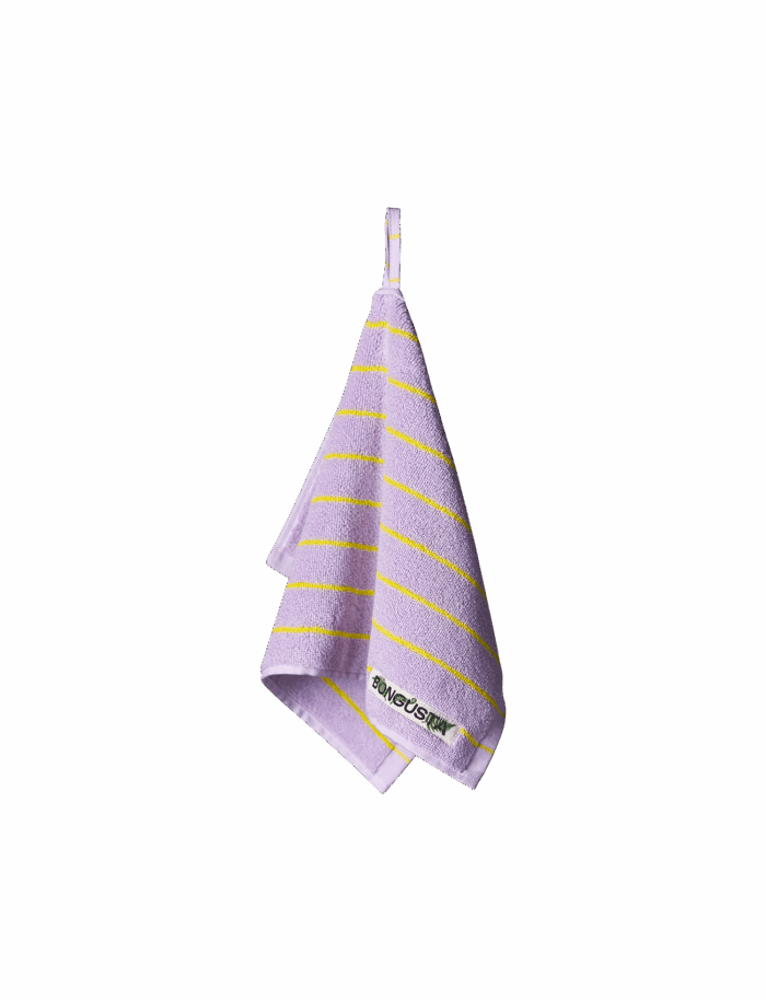 Naram Handdoek small Lilac & Neon Yellow