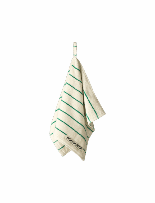 Naram Handdoek small Pure White & Grass