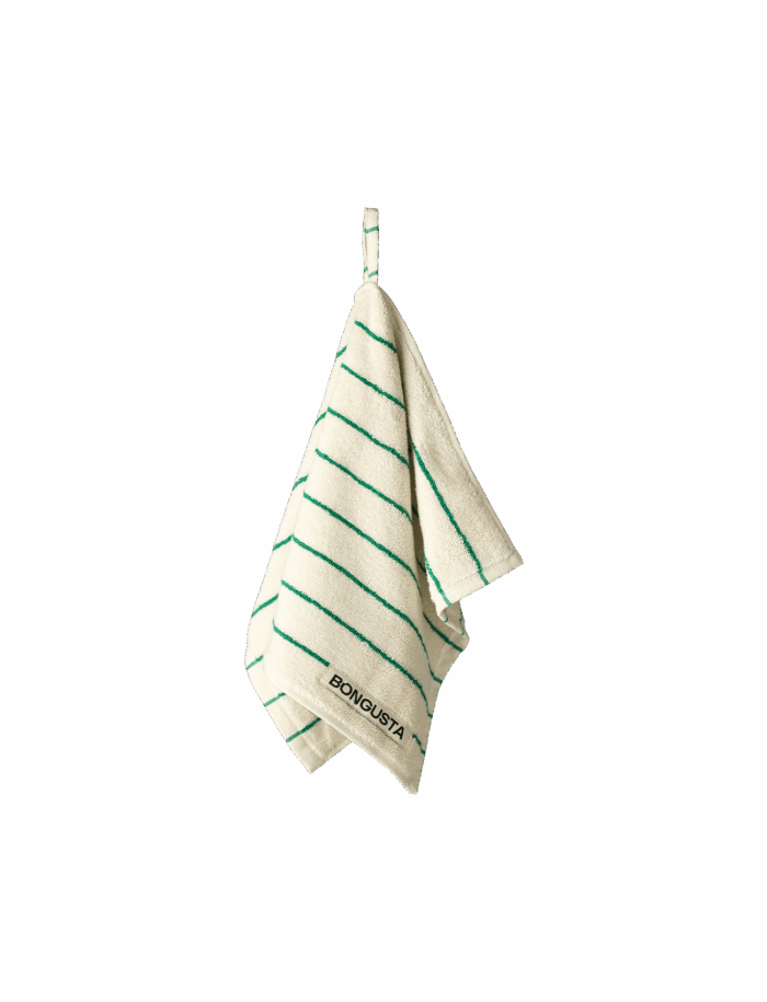 Naram Handdoek small Pure White & Grass