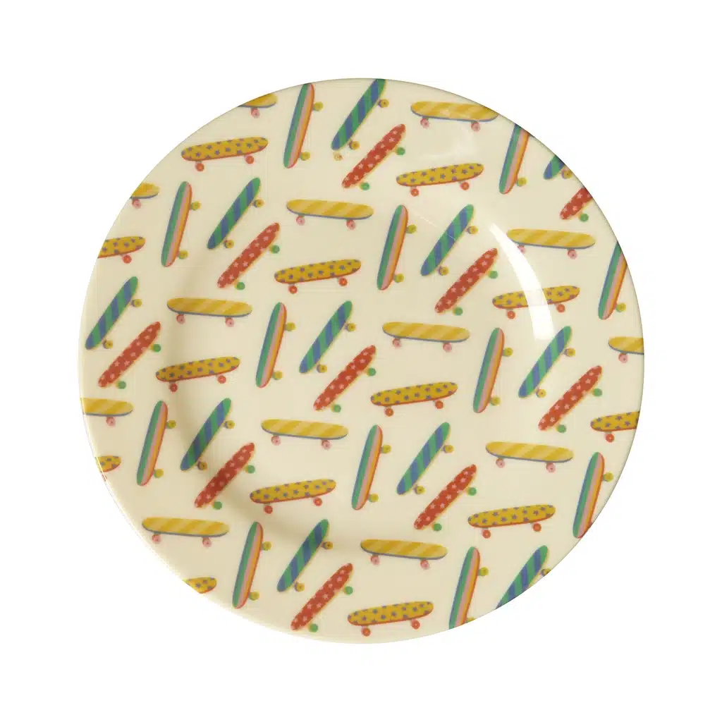 Melamine ontbijtbord klein Skateboard