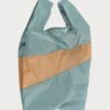 Shopping Bag L Grey & Camel
