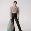 Shopping Bag L Grey & Camel