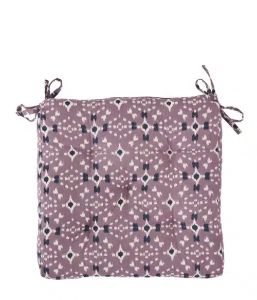 Stoelkussen Ikat dusty lilac blue