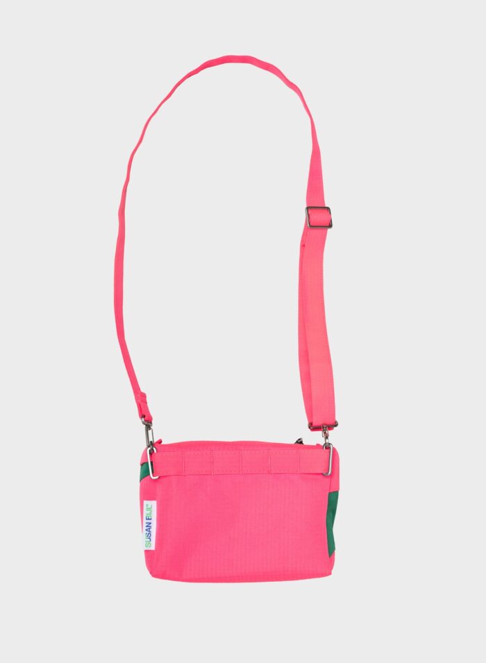 Susan Bijl Bum Bag Small Fluo Pink & Seaweed