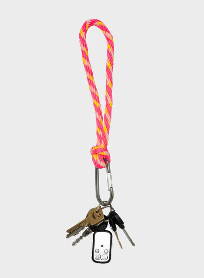 Susan Bijl Kumihimo Keychain Tone & TV Yellow