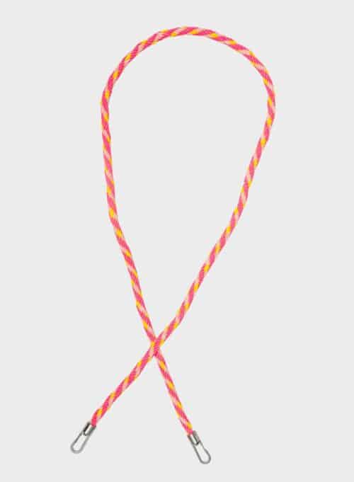 Susan Bijl New Kumihimo Strap long Tone & Fluo Pink