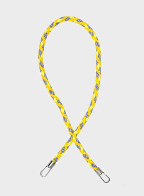Susan Bijl New Kumihimo Strap long Treble & Fluo Yellow