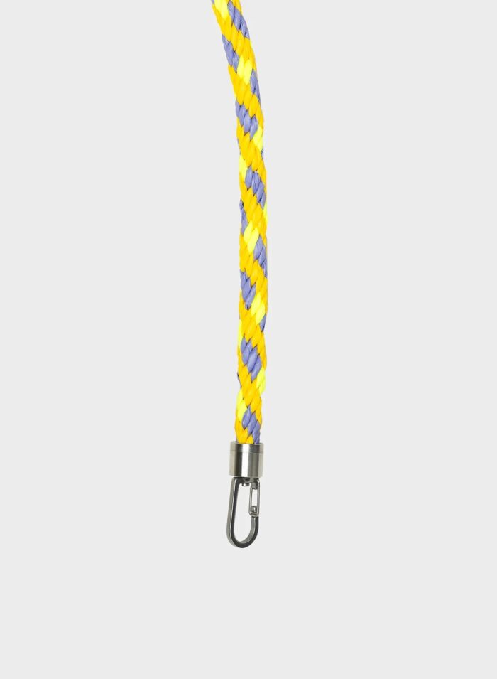 Susan Bijl New Kumihimo Strap long Treble & Fluo Yellow