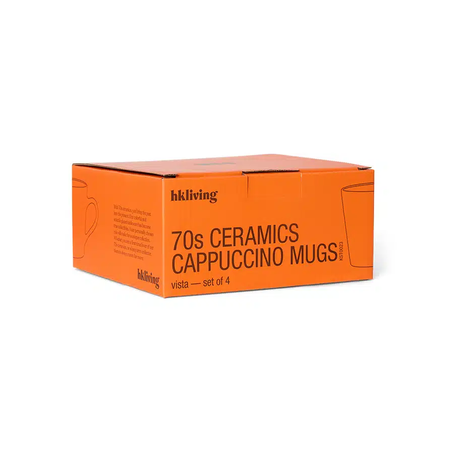 70's Ceramic Cappuccino mugs set/4 Vista