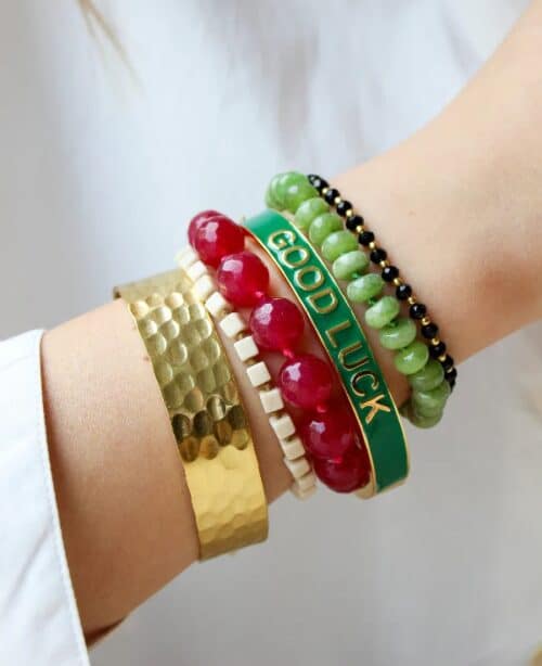Armband Donut edelsteen groene jade