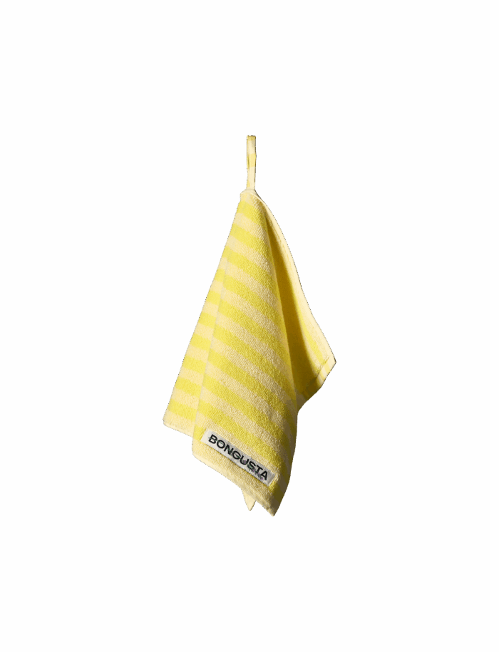 Naram Handdoek small Pristine&NeonYellow