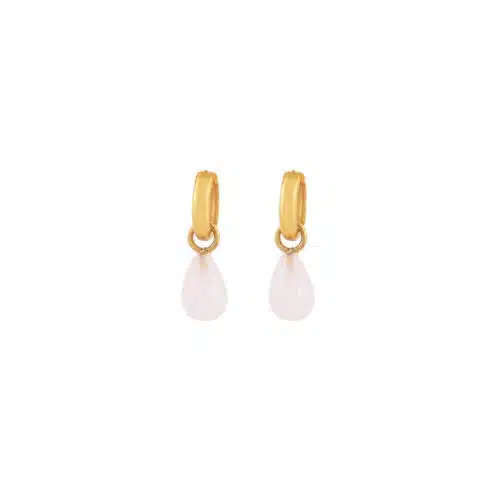 Oorbellen edelsteen jade roze