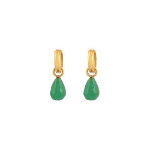 Oorbellen edelsteen onyx groen