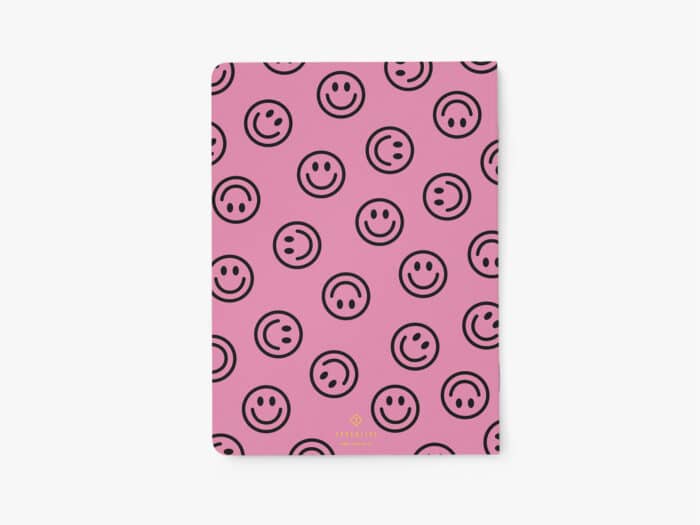 Schrift Smiley Roze blanco