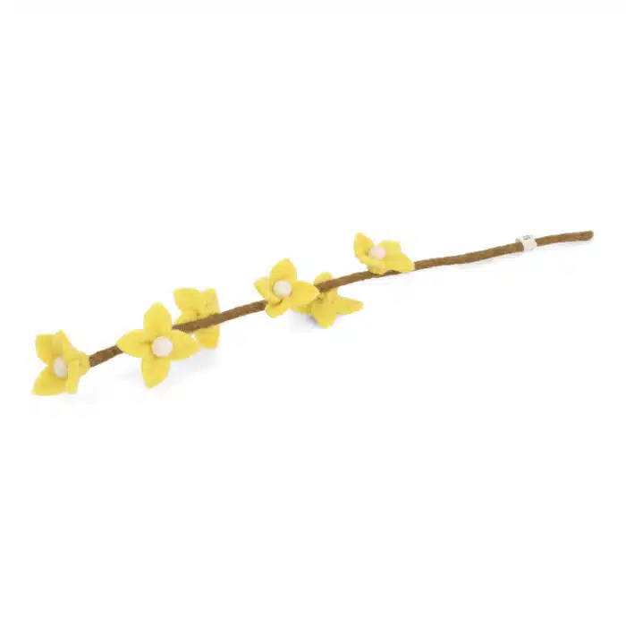 Tak met gele bloemen Vilt