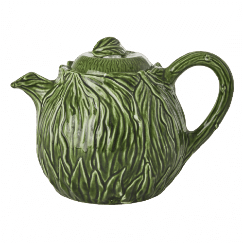 Theepot Groen Hand Painted Kale