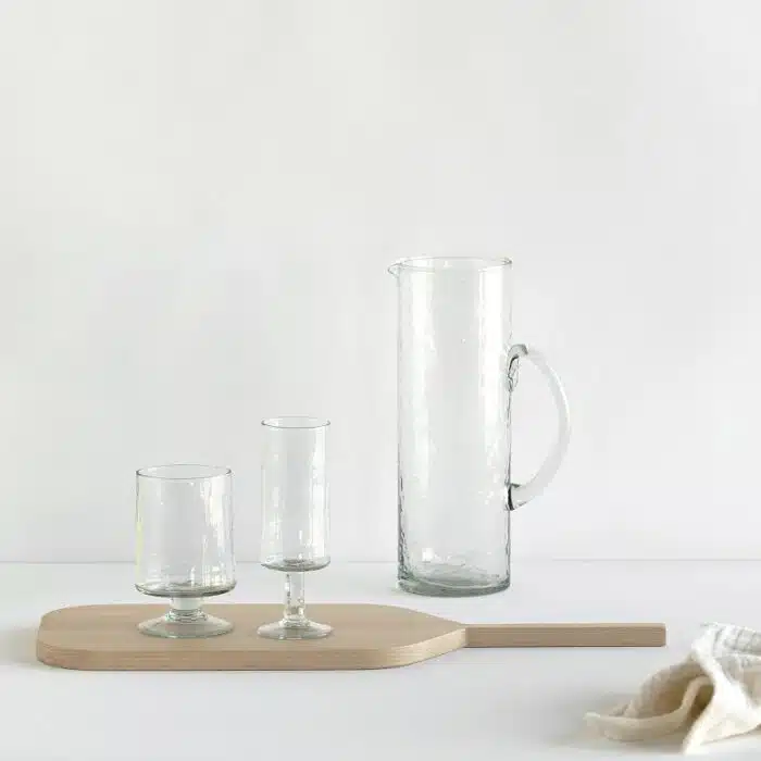 Wijnglas Hammered Transparant