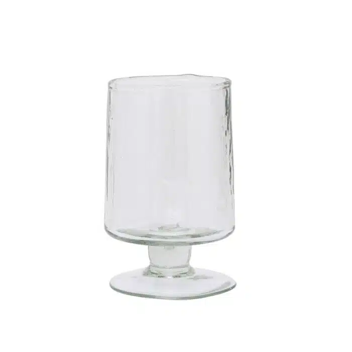 Wijnglas Hammered Transparant