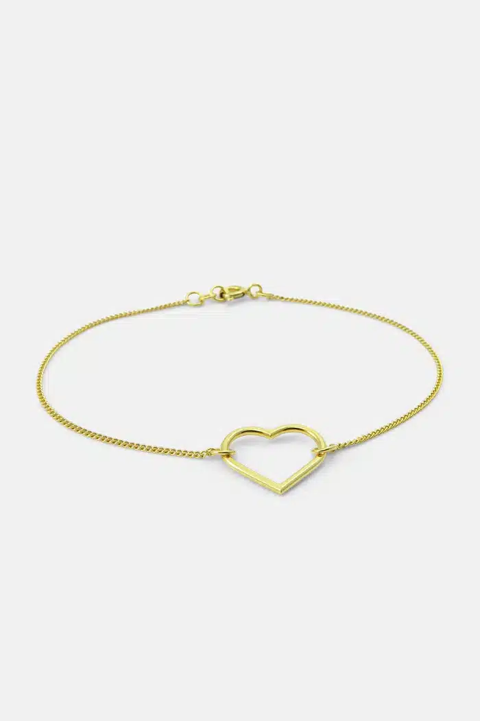 Armband open hart goud